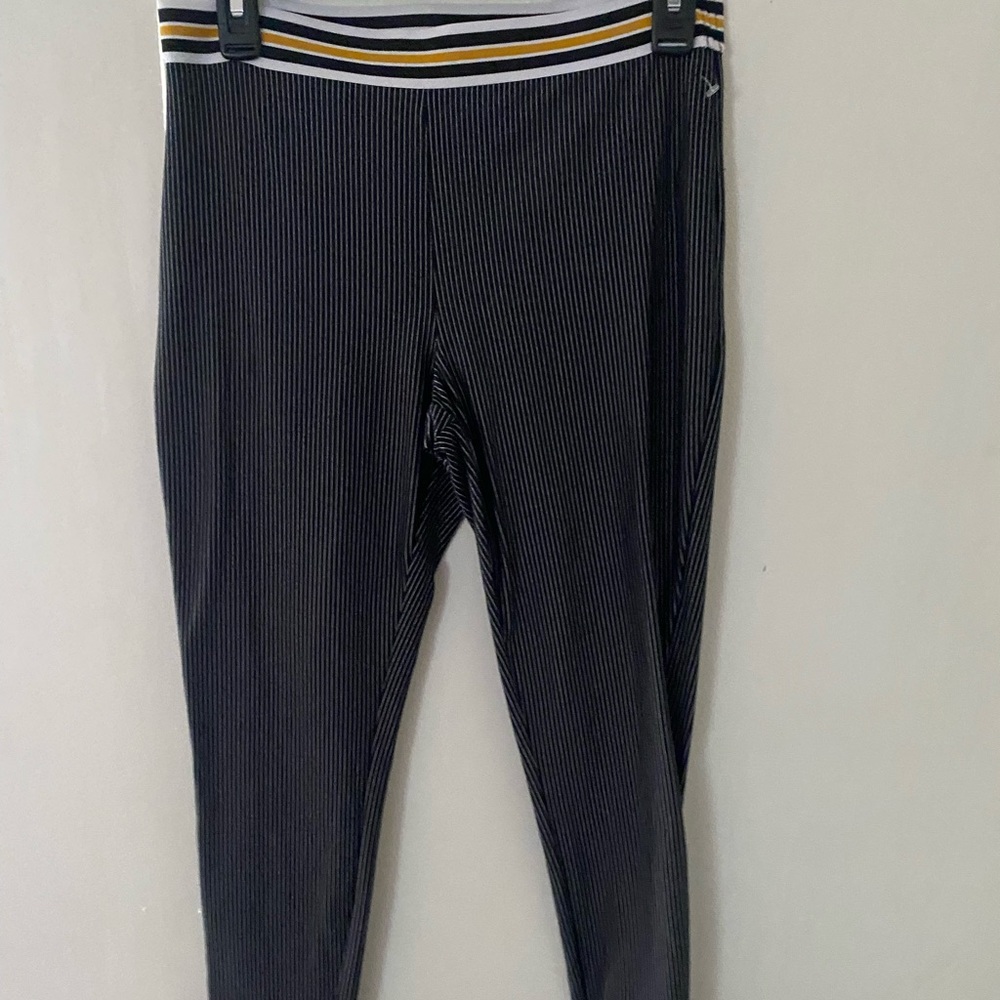 Black and white pen stripe pants